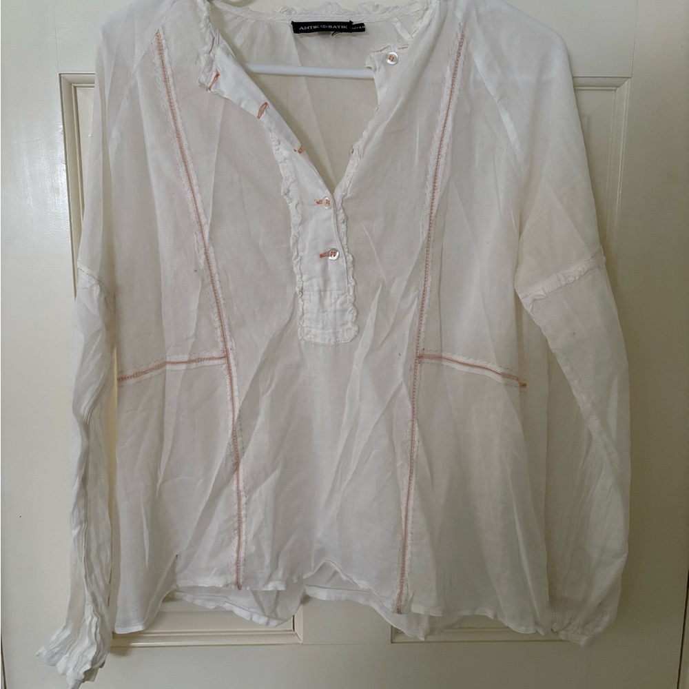Antik Batik White Blouse - Picture 5 of 6